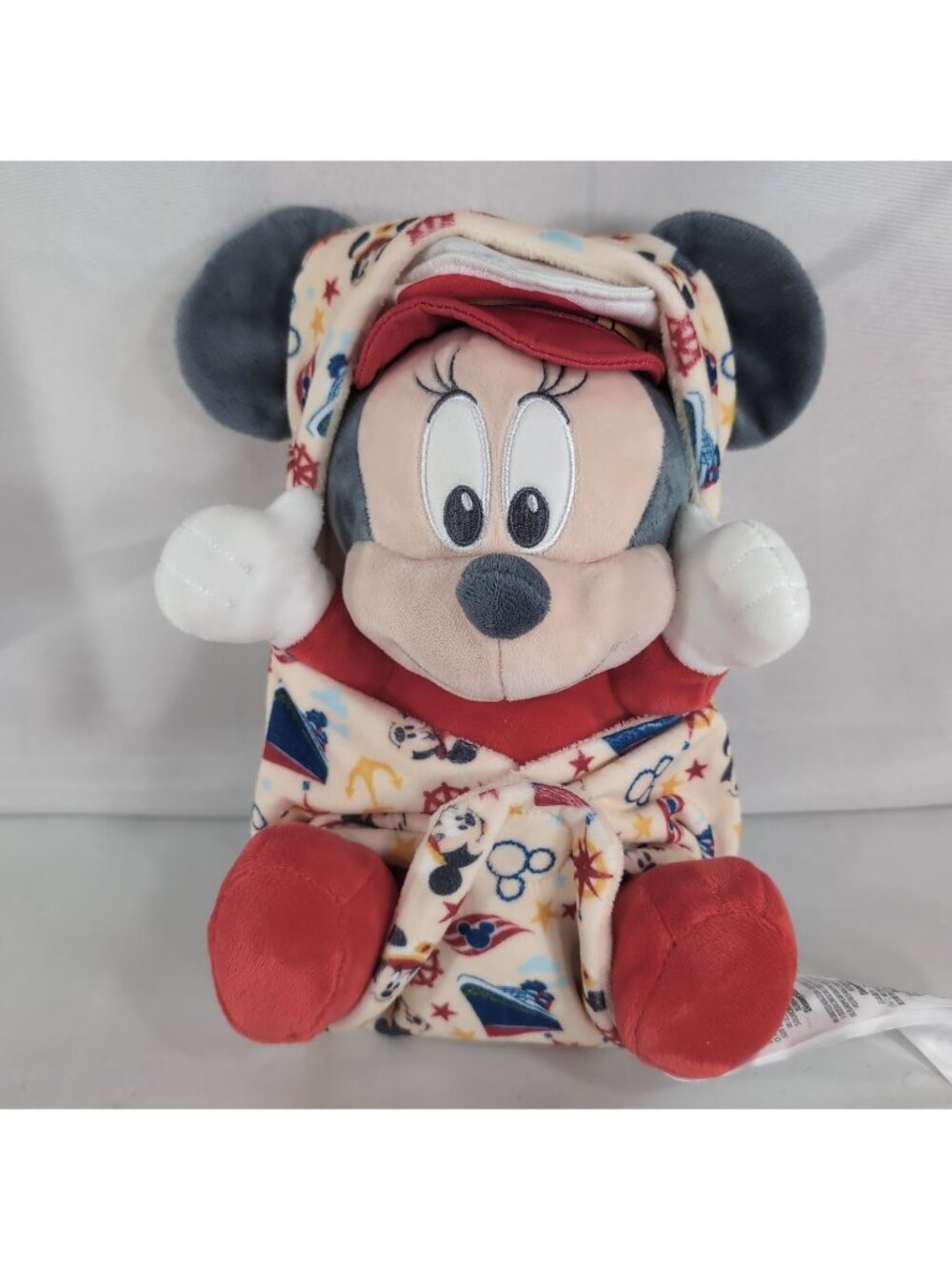 Disney Cruise Line Exclusive Sailing Minnie Mouse Baby Blanket Red Plush” RARE”